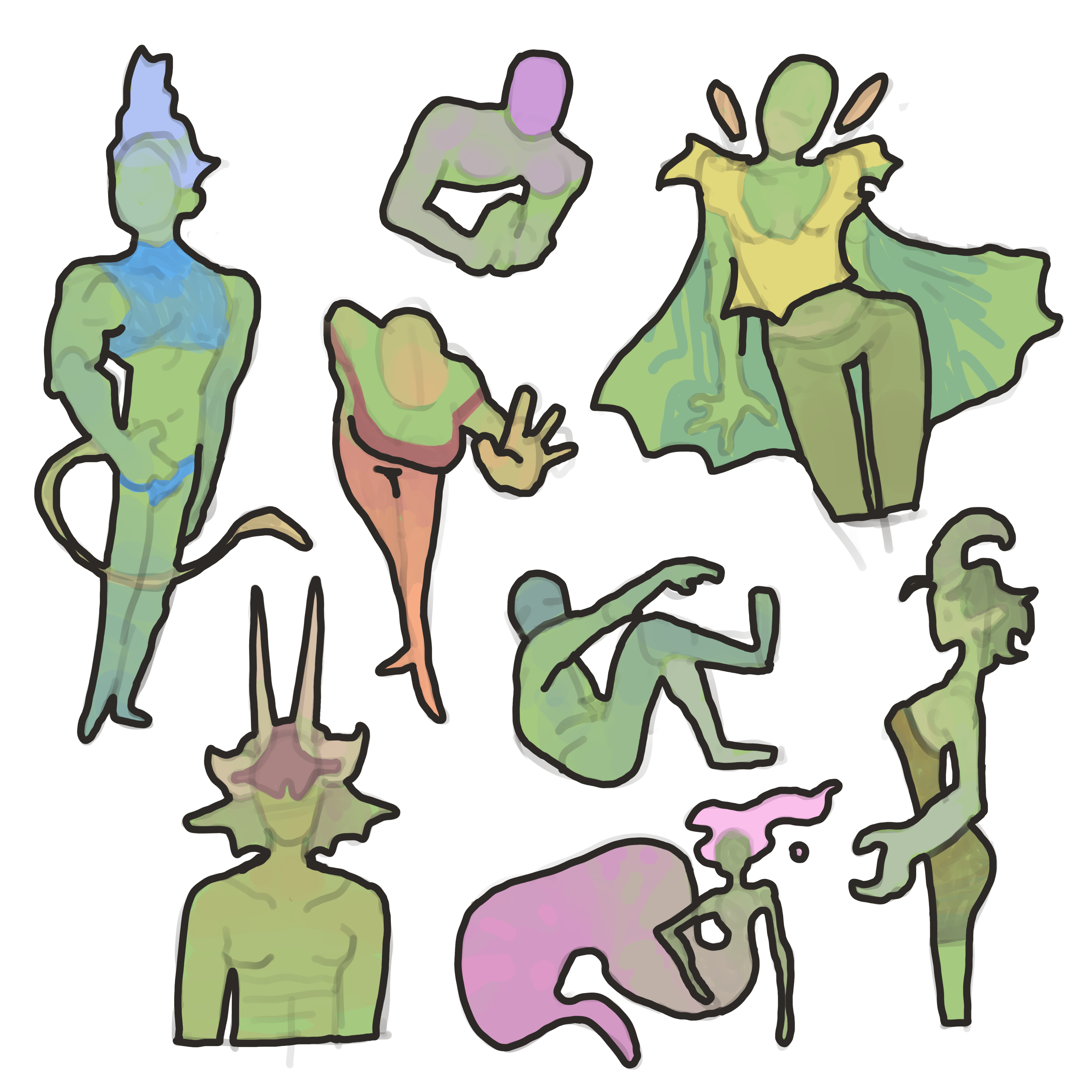 doodle green poses.PNG